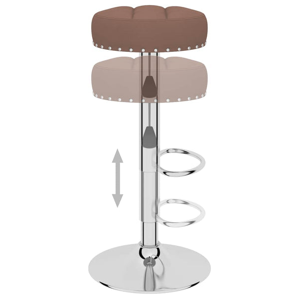 vidaXL Bar Stools 2 pcs Brown Fabric
