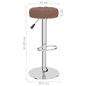 vidaXL Bar Stools 2 pcs Brown Fabric