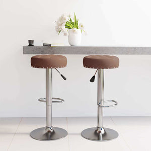 vidaXL Bar Stools 2 pcs Brown Fabric