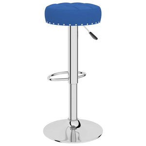 vidaXL Bar Stools 2 pcs Blue Fabric
