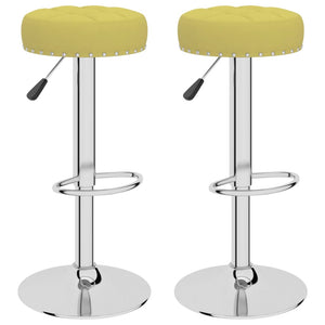vidaXL Bar Stools 2 pcs Green Fabric