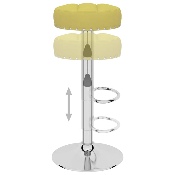 vidaXL Bar Stools 2 pcs Green Fabric