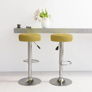 vidaXL Bar Stools 2 pcs Green Fabric