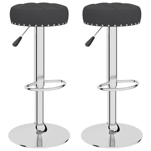 vidaXL Bar Stools 2 pcs Black Fabric