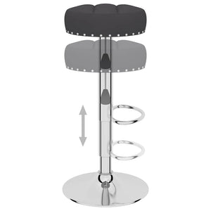 vidaXL Bar Stools 2 pcs Black Fabric