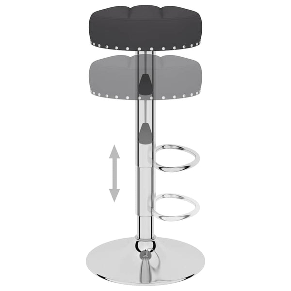 vidaXL Bar Stools 2 pcs Black Fabric