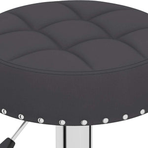 vidaXL Bar Stools 2 pcs Black Fabric