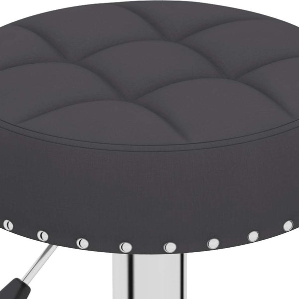 vidaXL Bar Stools 2 pcs Black Fabric