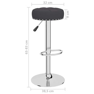 vidaXL Bar Stools 2 pcs Black Fabric