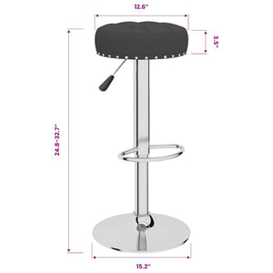 vidaXL Bar Stools 2 pcs Black Fabric