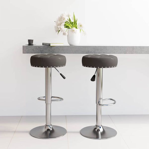 vidaXL Bar Stools 2 pcs Black Fabric