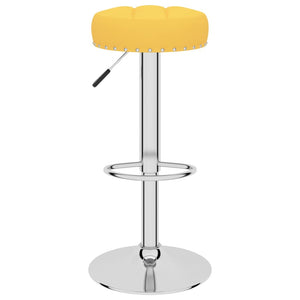 vidaXL Bar Stools 2 pcs. Mustard Yellow Fabric