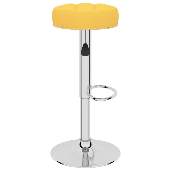 vidaXL Bar Stools 2 pcs. Mustard Yellow Fabric