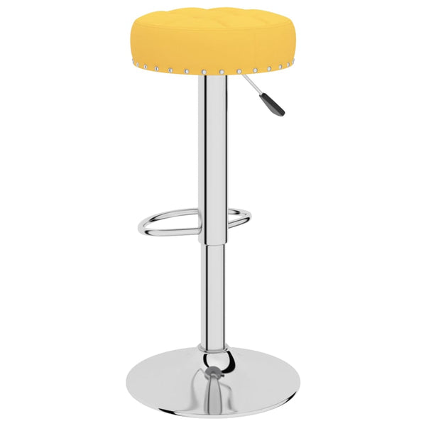vidaXL Bar Stools 2 pcs. Mustard Yellow Fabric