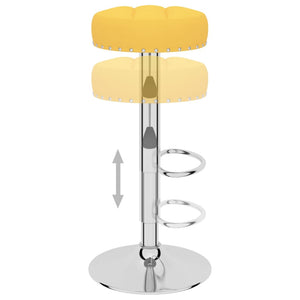 vidaXL Bar Stools 2 pcs. Mustard Yellow Fabric