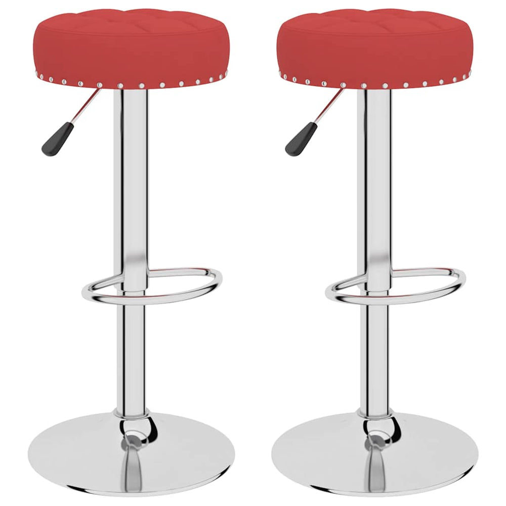 vidaXL Bar Stools 2 pcs. Wine Red Fabric