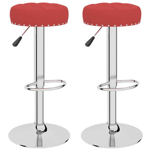 vidaXL Bar Stools 2 pcs. Wine Red Fabric