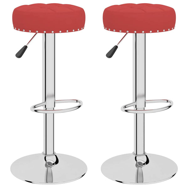 vidaXL Bar Stools 2 pcs. Wine Red Fabric