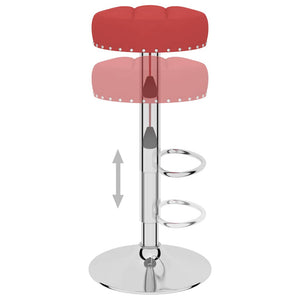 vidaXL Bar Stools 2 pcs. Wine Red Fabric