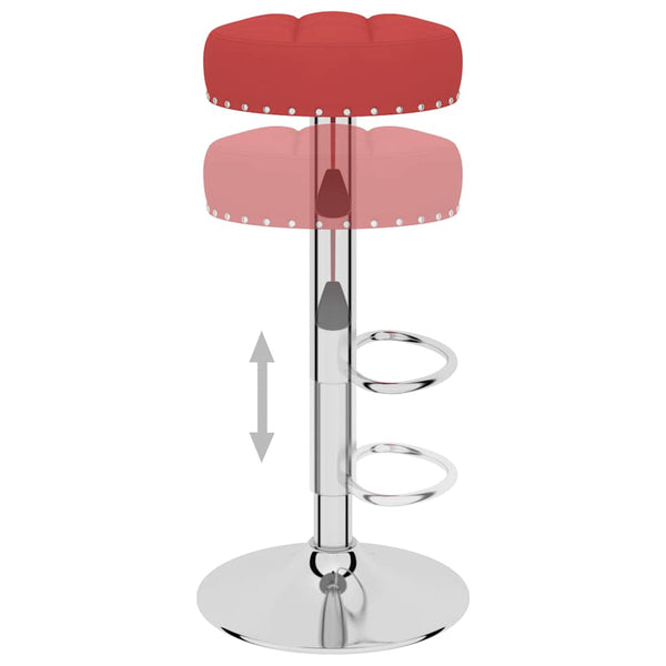 vidaXL Bar Stools 2 pcs. Wine Red Fabric