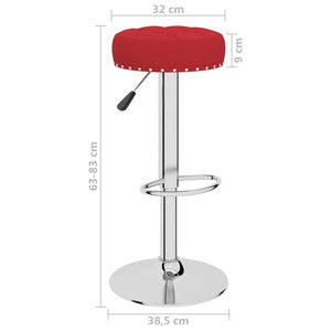 vidaXL Bar Stools 2 pcs. Wine Red Fabric