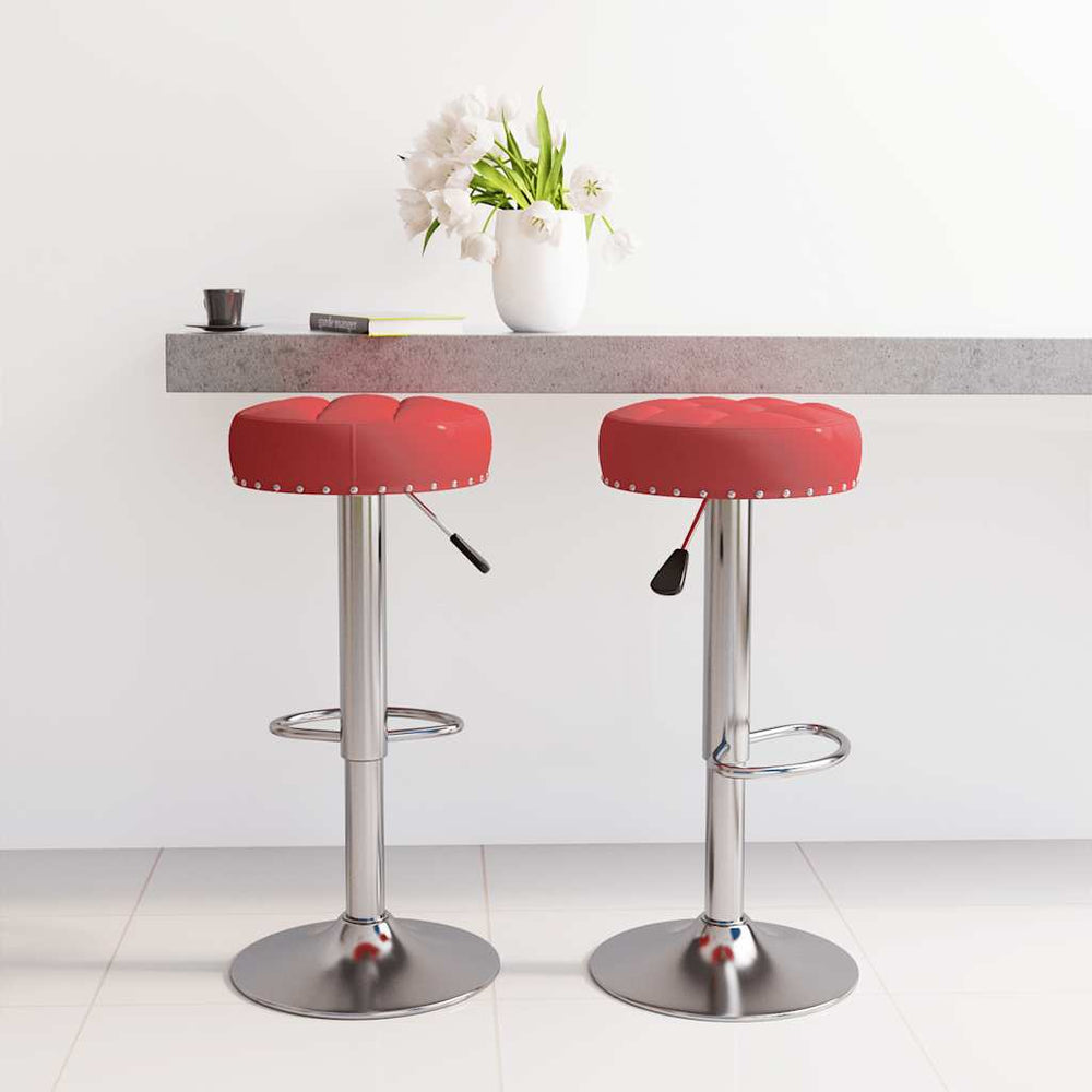 vidaXL Bar Stools 2 pcs. Wine Red Fabric