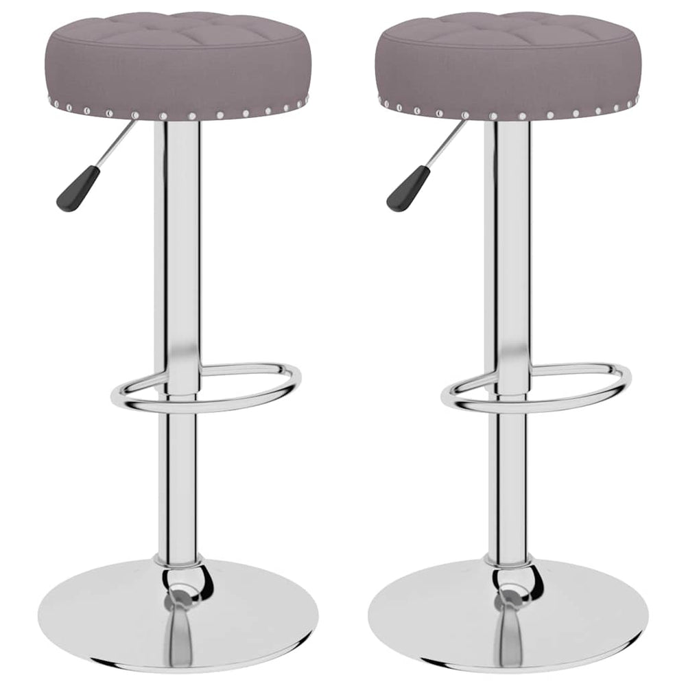 vidaXL Bar Stools 2 pcs Taupe Fabric