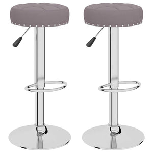 vidaXL Bar Stools 2 pcs Taupe Fabric
