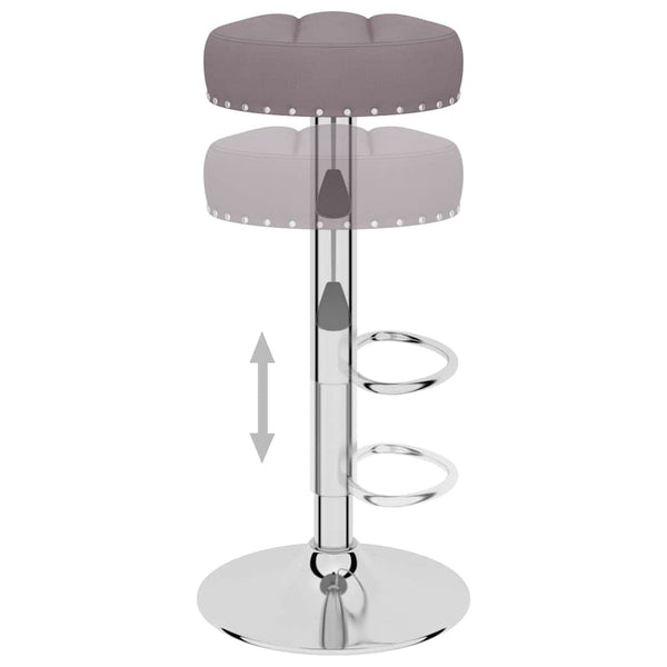 vidaXL Bar Stools 2 pcs Taupe Fabric