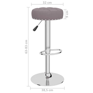 vidaXL Bar Stools 2 pcs Taupe Fabric
