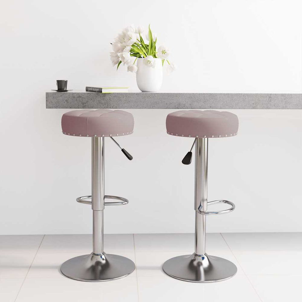 vidaXL Bar Stools 2 pcs Taupe Fabric
