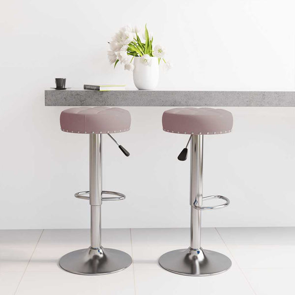 vidaXL Bar Stools 2 pcs Taupe Fabric