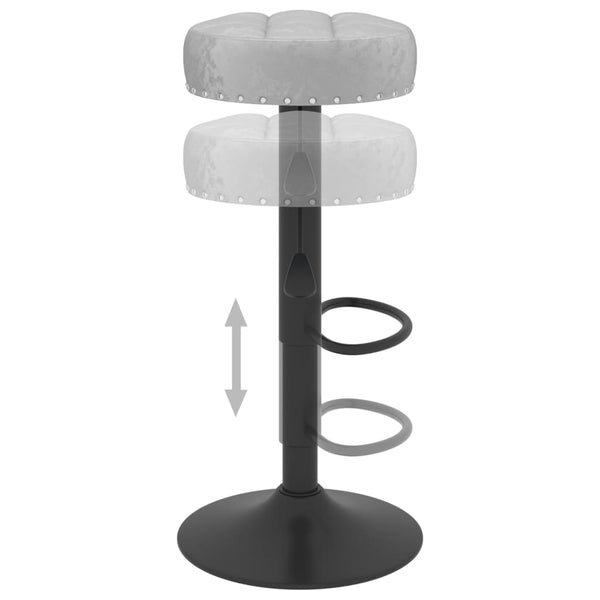 vidaXL Bar Stools 2 pcs. Grey Velvet