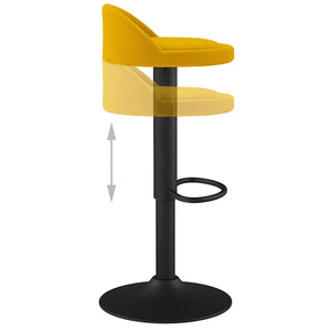 Gelber Samt Barhocker