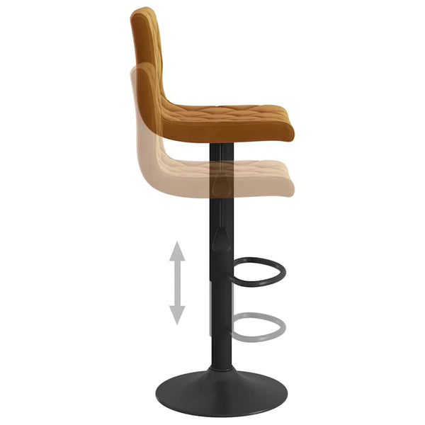 vidaXL Bar Stools 2 pcs. Brown Velvet