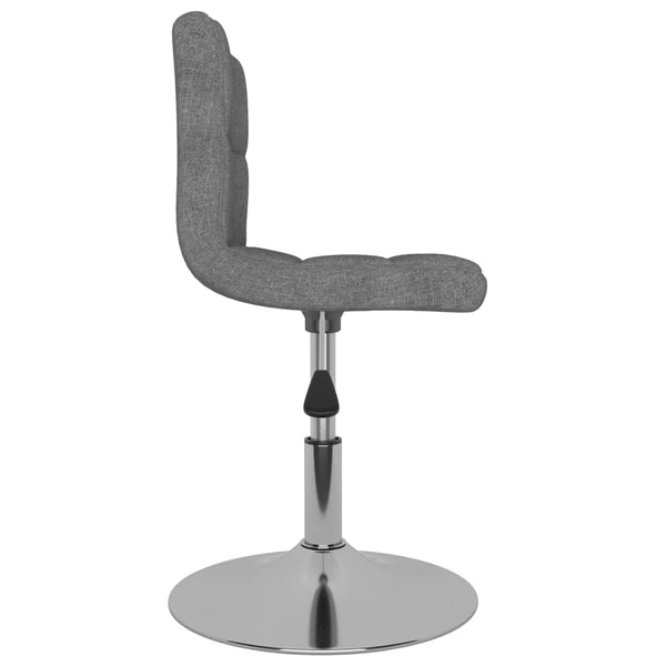 vidaXL Swivel Bar Stool Light Grey Fabric