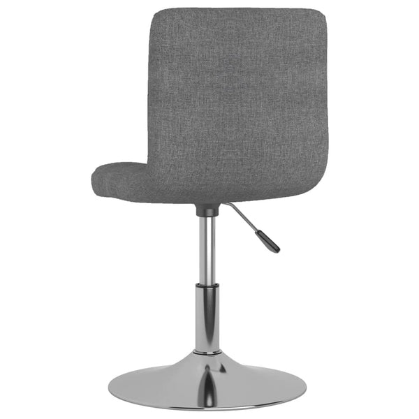 vidaXL Swivel Bar Stool Light Grey Fabric