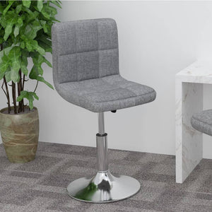 vidaXL Swivel Bar Stool Light Grey Fabric