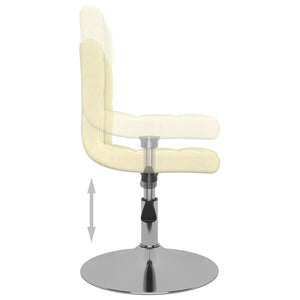 vidaXL Swivel Bar Stool Cream Fabric