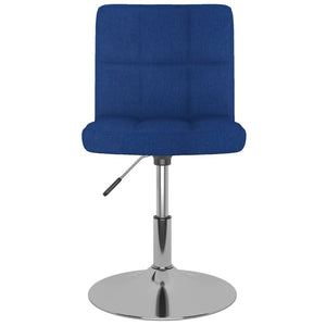 vidaXL Swivel Bar Stool Blue Fabric