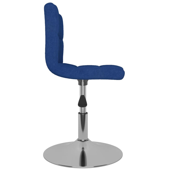 vidaXL Swivel Bar Stool Blue Fabric