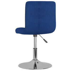 vidaXL Swivel Bar Stool Blue Fabric