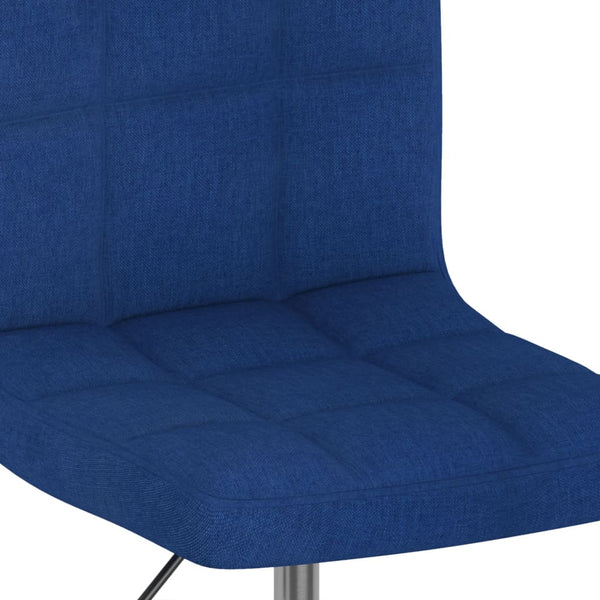 vidaXL Swivel Bar Stool Blue Fabric