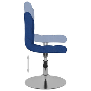 vidaXL Swivel Bar Stool Blue Fabric