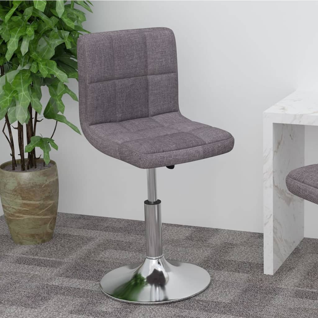 vidaXL Swivel Bar Stool Taupe Fabric