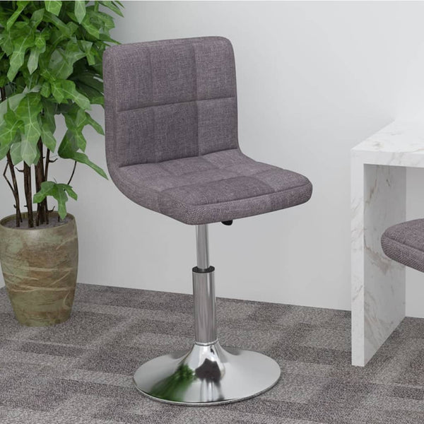 vidaXL Swivel Bar Stool Taupe Fabric