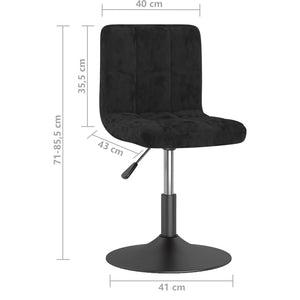 vidaXL Swivel Bar Stool Black Velvet
