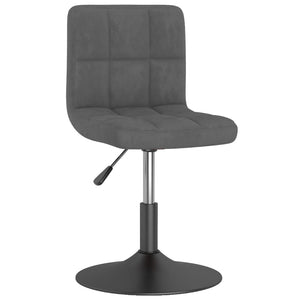 vidaXL Swivel Bar Stool Dark Grey Velvet