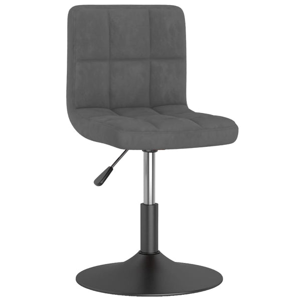vidaXL Swivel Bar Stool Dark Grey Velvet
