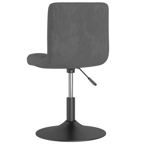 vidaXL Swivel Bar Stool Dark Grey Velvet